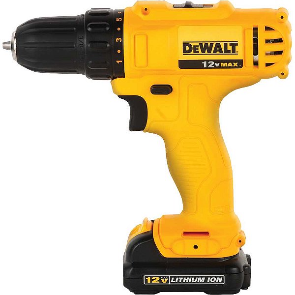 Parafusadeira/furadeira a bateria 12V carregador bivolt automático DCD700C2-BR DEWALT