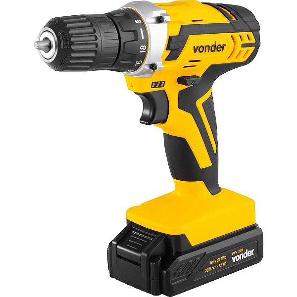 Parafusadeira/furadeira a bateria 20V fonte de carregamento bivolt automática PFV 238 VONDER