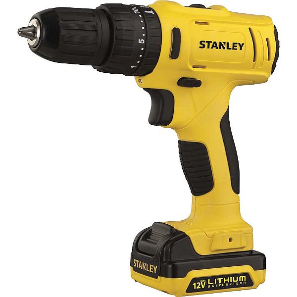 Parafusadeira/furadeira de impacto a bateria com 2 baterias 12V SCH121S2K-BR STANLEY
