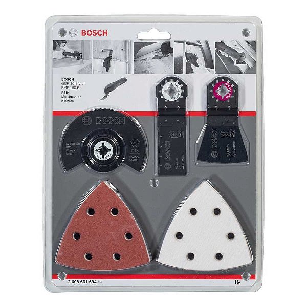 Jogo de acessórios para lixadeira multifunção com 13 peças BOSCH