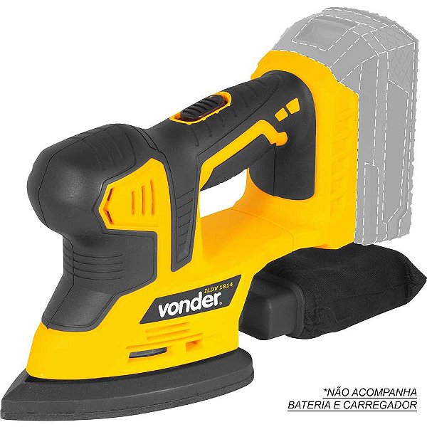Lixadeira delta bateria intercambiável de 18V sem bateria e sem carregador ILDV 1814 VONDER