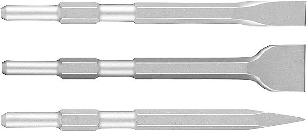 Conjunto ponteira e talhadeiras para martelo demolidor encaixe hexagonal de 17mm D-71320 MAKITA