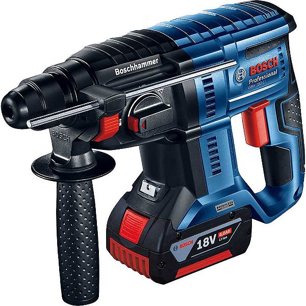 Martelete perfurador e rompedor com bateria 18V e carregador GBH 180-LI BOSCH