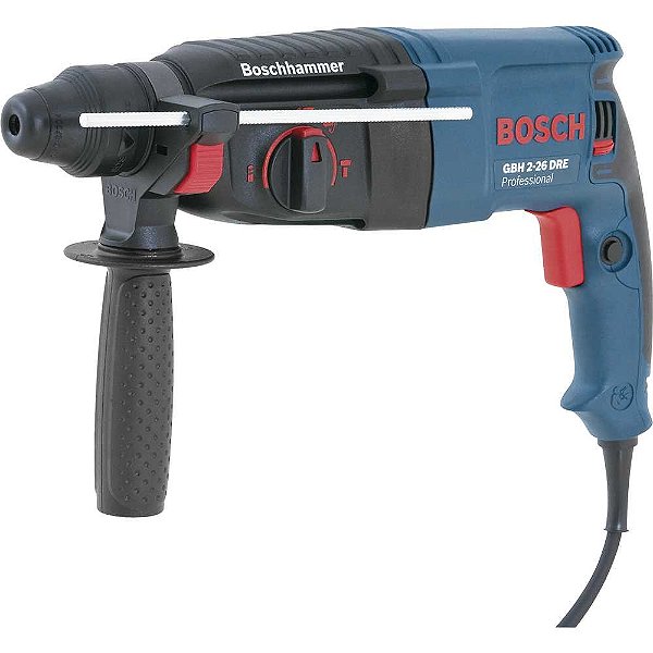 Martelete perfurador/rompedor 800W 900 RPM 4.400 IPM GBH 2-26 DRE 3 J 127V 06112537D0 com maleta BOSCH