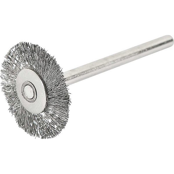 Escova circular com haste para microrretífica em inox 20mm VONDER