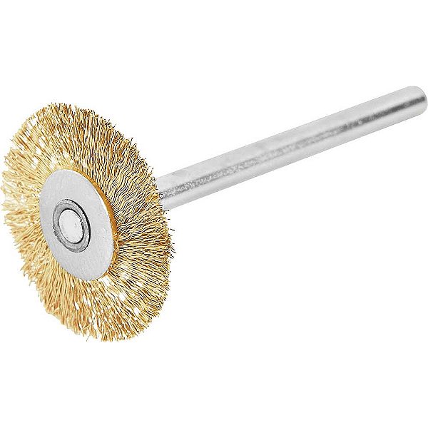 Escova circular com haste para microrretífica em latão 20mm VONDER