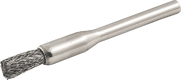 Escova tipo pincel com haste para microrretífica 4mm em inox VONDER