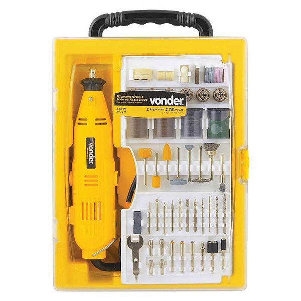 Microrretífica com acessórios 115W 220V ARV 175 VONDER