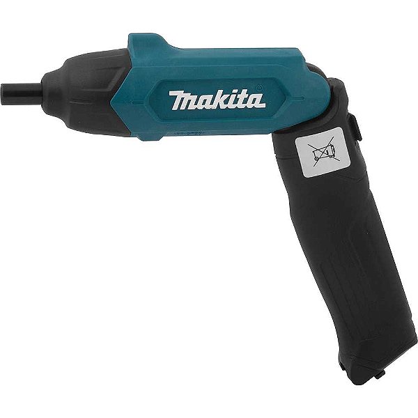 Parafusadeira a bateria 3,6V carregador bivolt jogo com lanterna e 80 acessórios DF001DW MAKITA