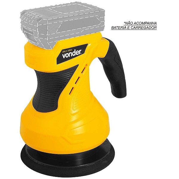 Politriz roto-orbital bateria intercambiável de 18V sem bateria e sem carregador IPLV 1821 VONDER