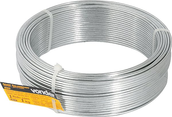 Arame galvanizado comercial BWG 22 0,71mm VONDER