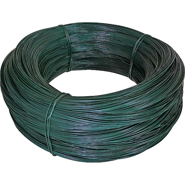 Arame revestido com PVC verde BWG 18 rolo com 50kg VONDER
