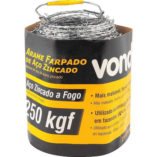 Arame farpado 250 kgf 100m VONDER