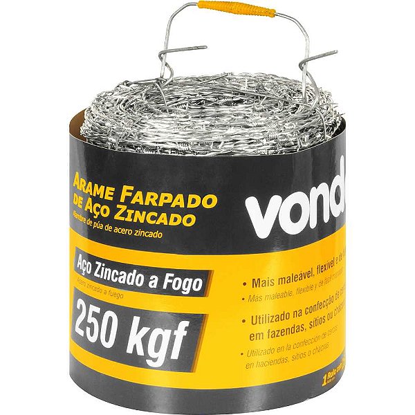 Arame farpado 250 kgf 250m VONDER