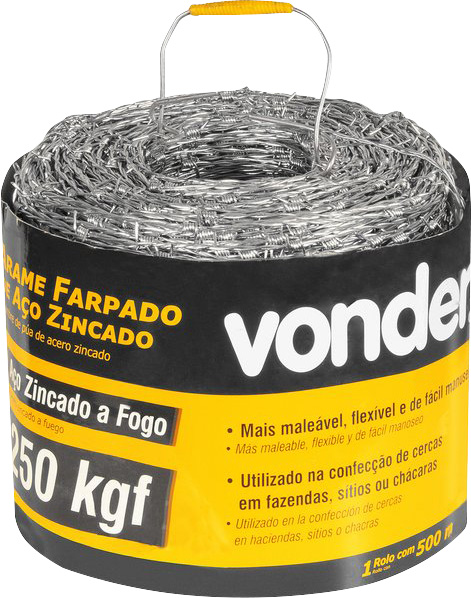 Arame farpado 250 kgf 500m VONDER