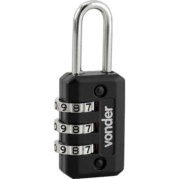 Cadeado com segredo preto 20mm VONDER