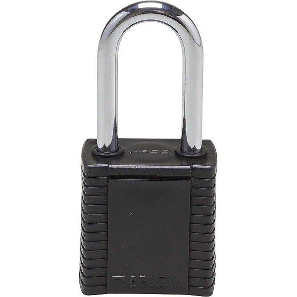 Cadeado de latão corpo plastificado 41x23x44mm Preto 77580 BRADY