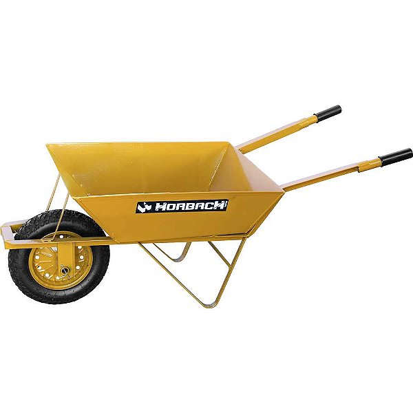 Carrinho de mão com pneu e câmara caçamba quadrada chapa 24 (0,60 mm) HORBACH