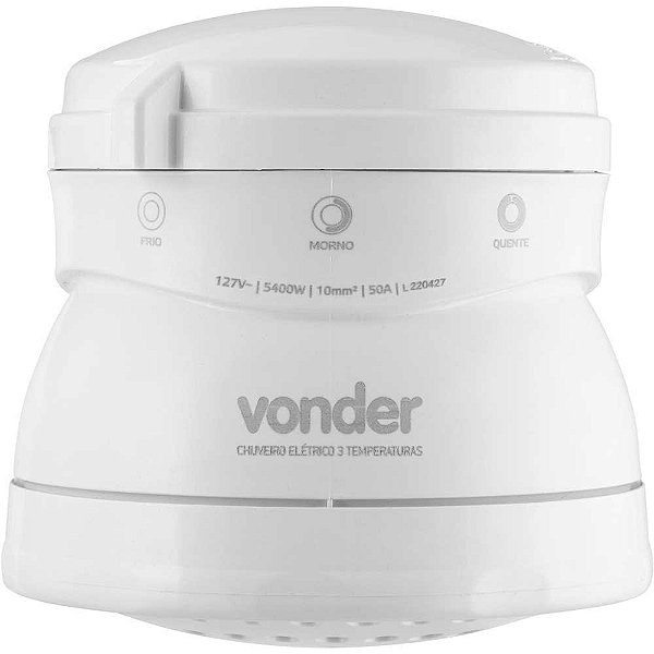 Ducha 3 temperaturas 5.400W 127V branca VONDER