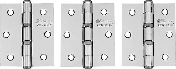 Dobradiça 3.1/2" com anel rolamento cromada 93843 SILVANA