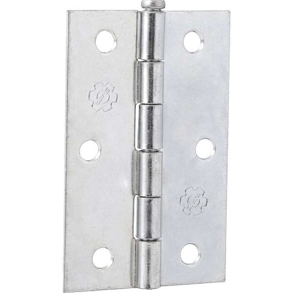 Dobradiça 3.1/2" zincada encartelada com 3 peças SILVANA