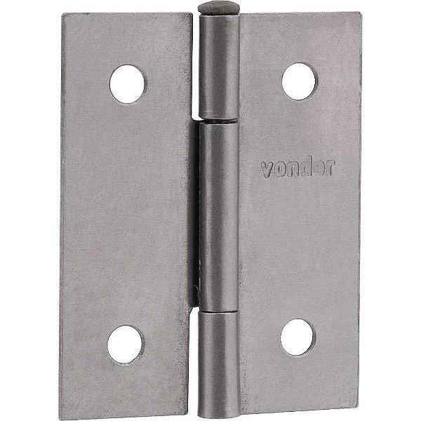 Dobradiça para porta 1.1/2" em ferro polido VONDER - 24 unidades