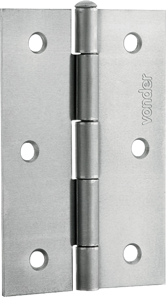 Dobradiça para porta 2.1/2" em ferro polido VONDER - 24 unidades