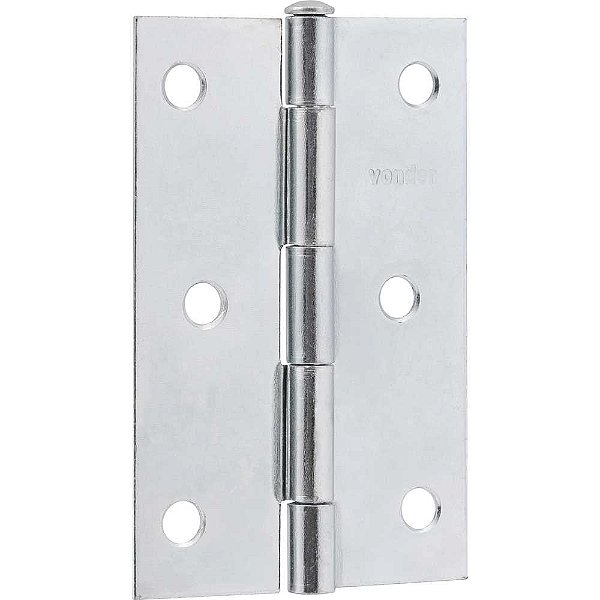 Dobradiça para porta 3" em ferro zincado VONDER - 24 unidades