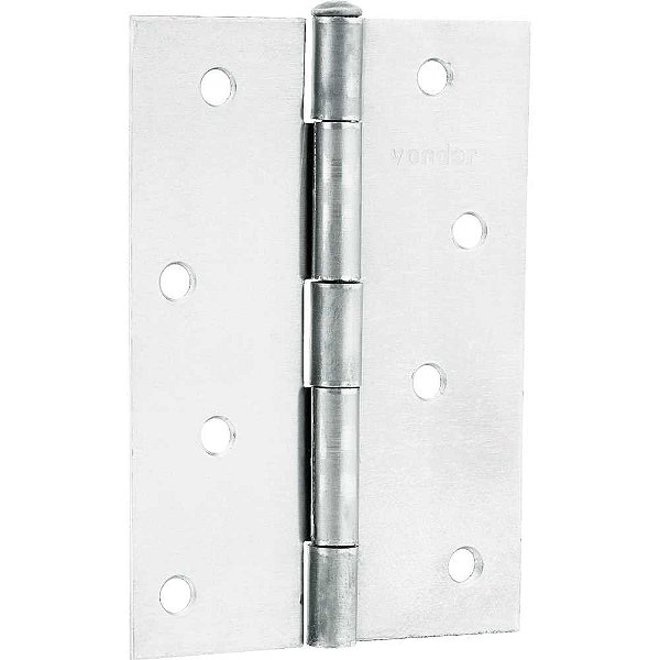 Dobradiça para porta 4" em ferro zincado VONDER - 24 unidades