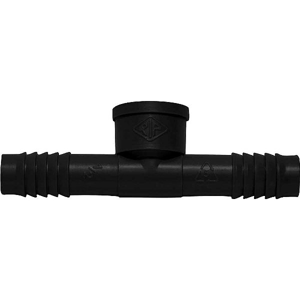 Tê com rosca interna para mangueira 3/4" polipropileno preto TE52N REBOUÇAS - 25 unidades