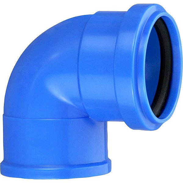 Joelho 90º azul com anel de vedação DN 38 x DN 40 624 KRONA - 25 unidades