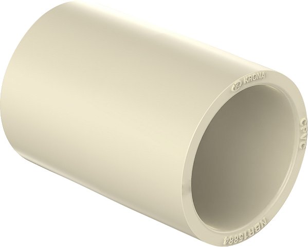 Luva em CPVC Ultraterm 22mm 1358 KRONA - 10 unidades