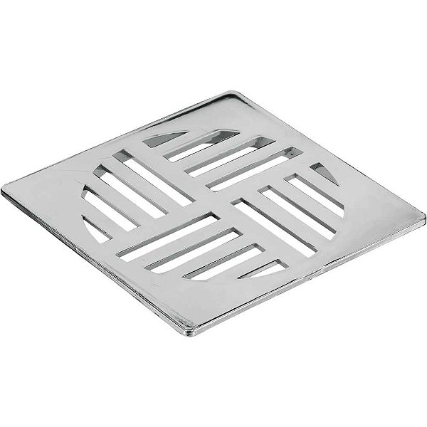 Grelha para ralo quadrada cromada n° 53 DN 150 939 KRONA - 12 unidades