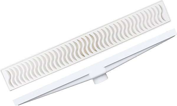 Ralo linear com grelha modelo seco branco 50cm 20102117 PLASTILIT