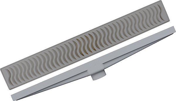 Ralo linear com grelha modelo seco cinza 50cm 20102119 PLASTILIT
