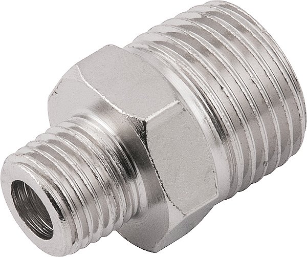 Adaptador/niple de redução rosca 1/2" macho x 1/4" macho pacote com 20 unidades VONDER