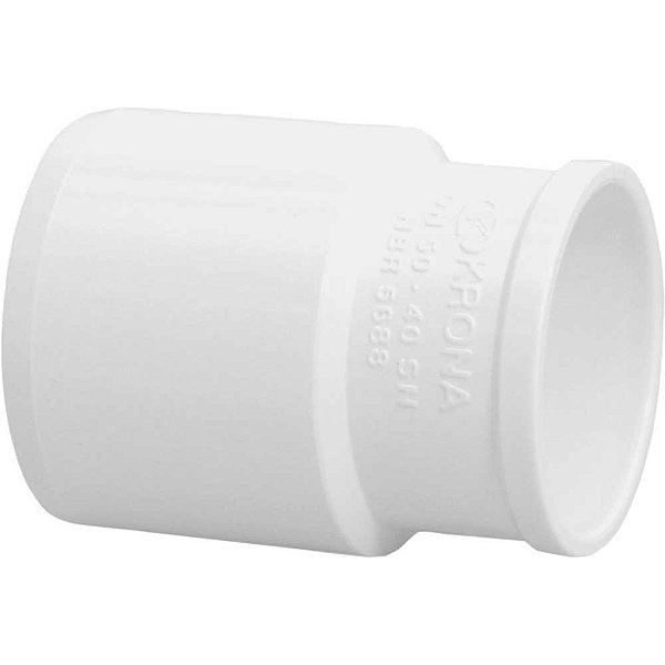 Bucha de redução longa para esgoto 50mm x 40mm 592 KRONA - 25 unidades
