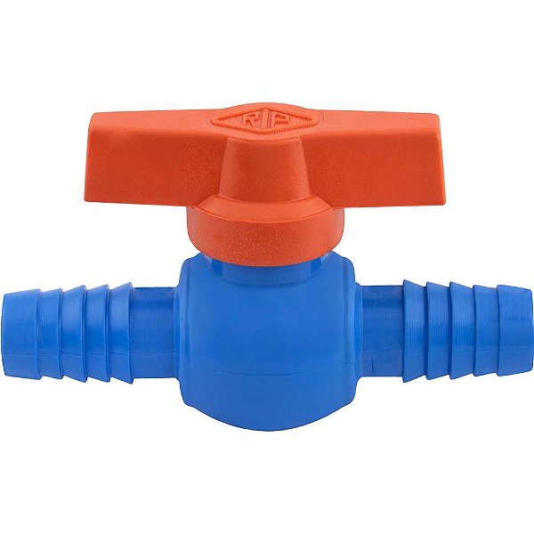 Registro de esfera com união dentada para mangueira 1" PVC azul RZ08 REBOUÇAS - 5 unidades