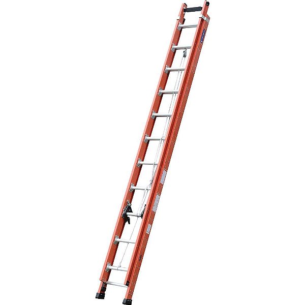 Escada extensível em fibra de vidro 19 degraus de alumínio 3,65m x 6,0m EF-19 COGUMELO