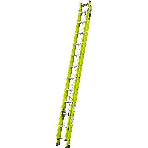 Escada extensível em fibra de vidro 21 degraus de alumínio 3,95m x 6,75m EFV-21g COGUMELO