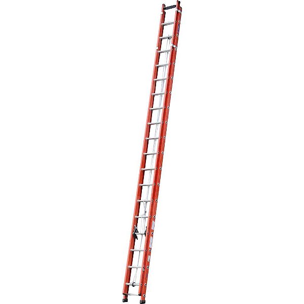 Escada extensível em fibra de vidro 32 degraus de alumínio 5,75m x 9,9m EFV-32 COGUMELO