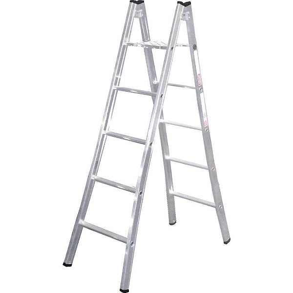 Escada pintor dupla 5 degraus PN 205 ALULEV