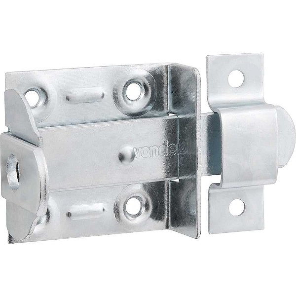Fecho chato com porta-cadeado 2" - 50,8mm zincado VONDER - 12 unidades