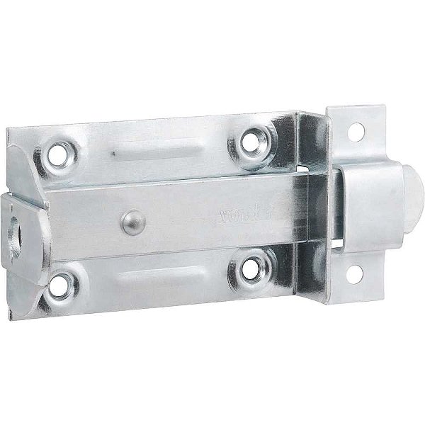 Fecho chato com porta-cadeado 3" - 76,2mm zincado VONDER - 12 unidades