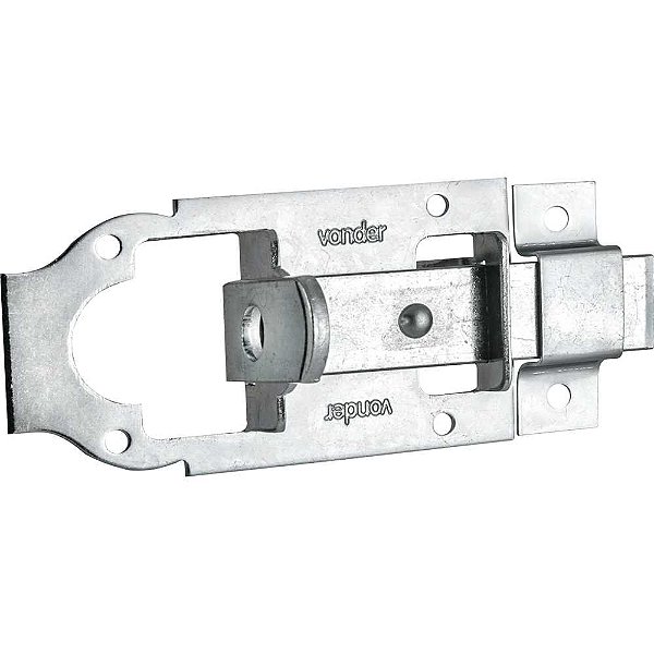 Fecho chato com porta-cadeado 4" - 101,6mm zincado encartelado VONDER