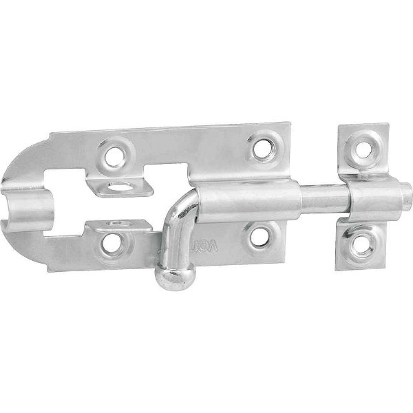 Fecho redondo 4" 101,6mm zincado VONDER - 12 unidades