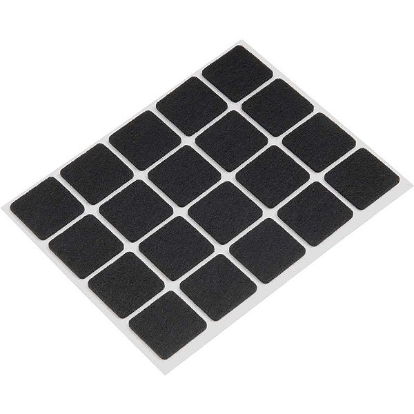 Feltro autoadesivo preto quadrado 22mm VONDER