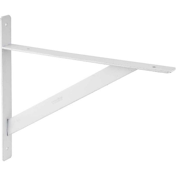 Cantoneira tipo mão francesa reforçada cor branca 20cm VONDER