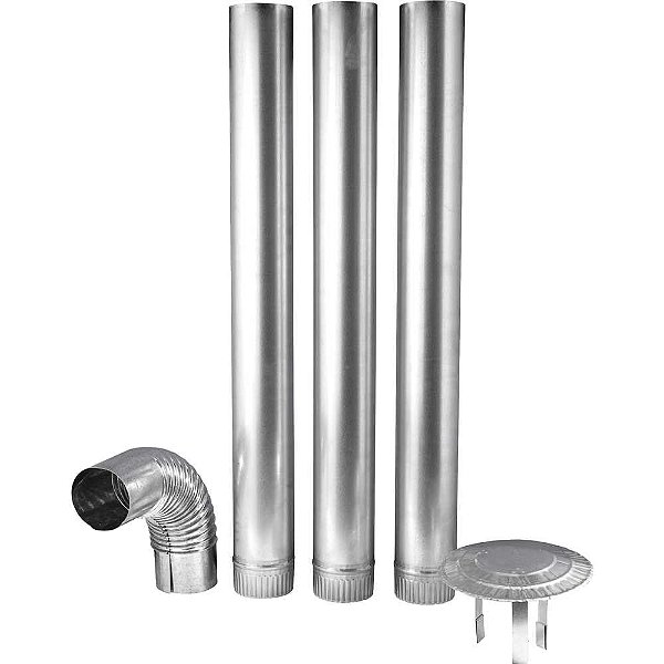 Chaminé para fogão a lenha kit com 5 peças BALDEBRAS
