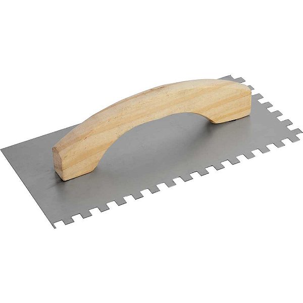 Desempenadeira de aço dentada 250mm x 120mm NOVE54